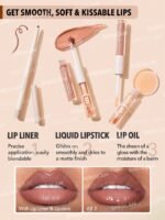 Coffret crayon à lèvres et duo de rouges à lèvres Soft 90's Glam-Moody Taupe – Image 3