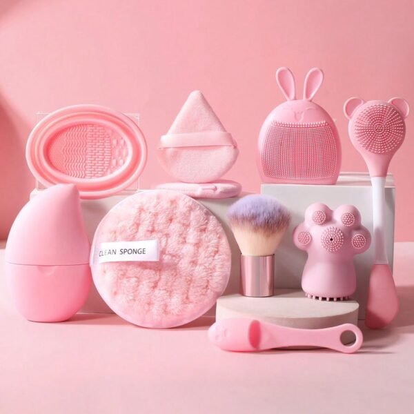 10PCS All-In-One Makeup & Skincare Tools Set