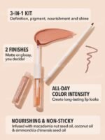 Coffret crayon à lèvres et duo de rouges à lèvres Soft 90's Glam-Moody Taupe – Image 4