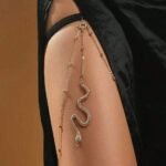 Chaine de cuisse serpent doré