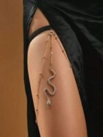 Chaine de cuisse serpent doré