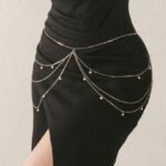 chaîne de taille dorée multicouche