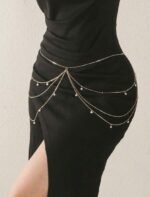 chaîne de taille dorée multicouche