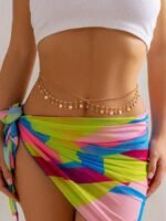 chaîne de taille dorée multicouche – Image 2