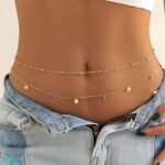 chaîne de taille dorée multicouche